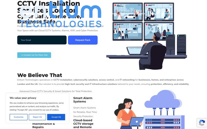 Screenshot of entiumtechnologies.co.uk