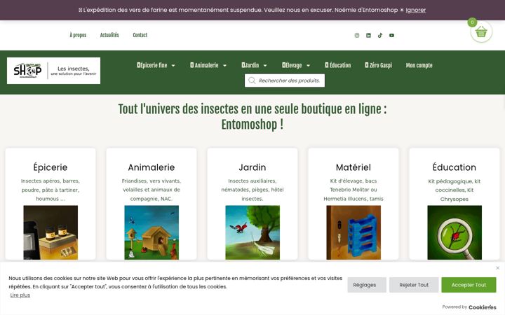 Ekrānuzņēmums no entomoshop.fr