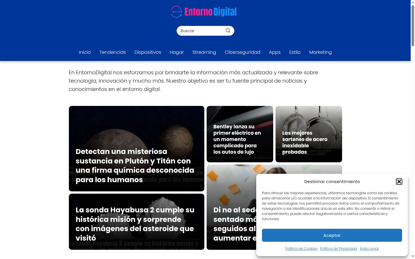 Screenshot tal-banner tal-kunsens muri qabel kwalunkwe interazzjoni