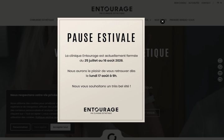 Ekrānuzņēmums no entourage.ch
