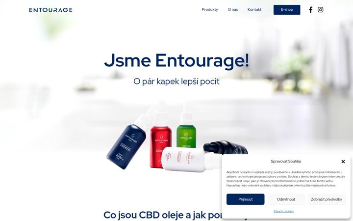 Captura de ecrã de entourage.cz