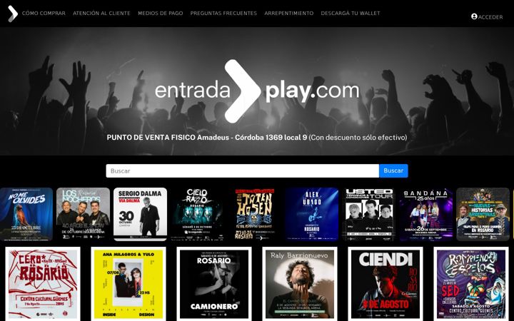 Screenshot of entradaplay.com