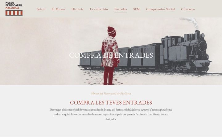 Screenshot stránky entradas-museuferrocarrilsfm.org