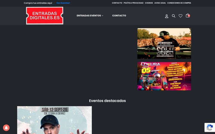 Екранна снимка на entradasdigitales.es