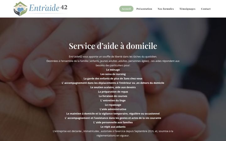 Ekrānuzņēmums no entraide42.fr