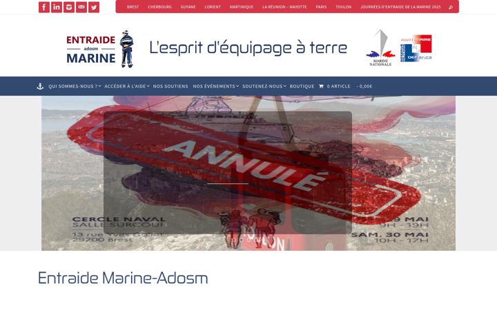 Screenshot stránky entraidemarine.org