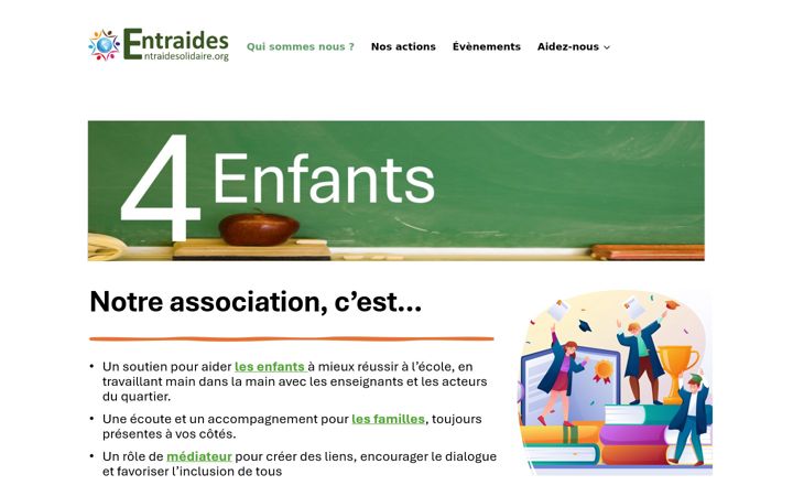 Screenshot stránky entraidesolidaire.org