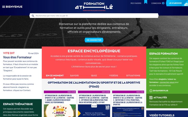Screenshot ta' entrainement-athle.fr