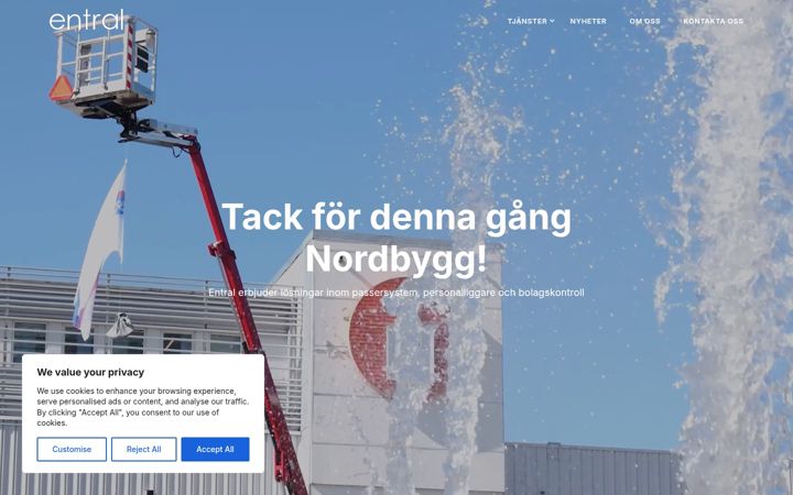 Screenshot von entral.se