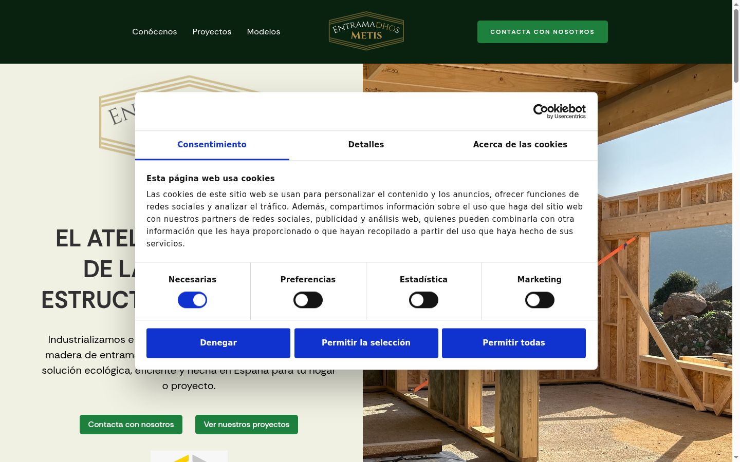 Posnetek zaslona pasice za privolitev, prikazane pred kakršno koli interakcijo
