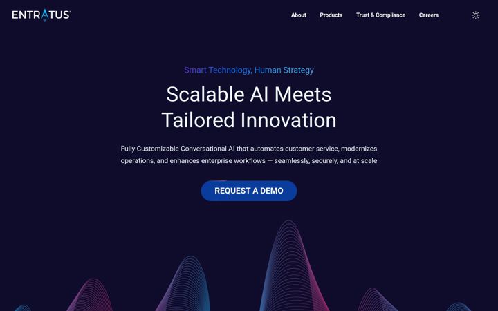 Skärmbild av entratus.ai