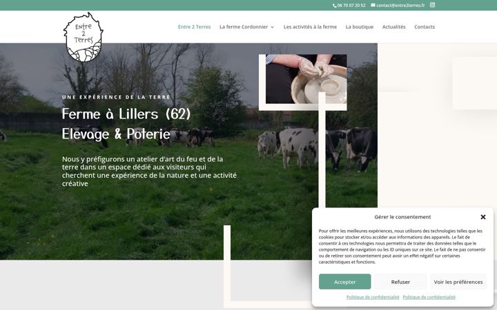 Screenshot ta' entre2terres.fr