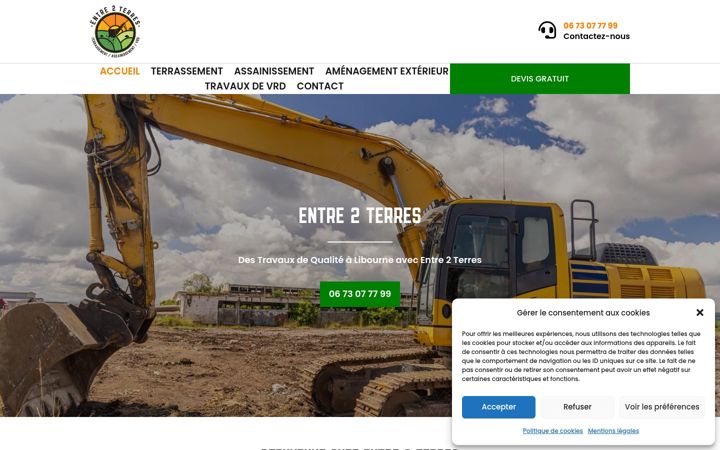 Screenshot ta' entre2terres33.fr