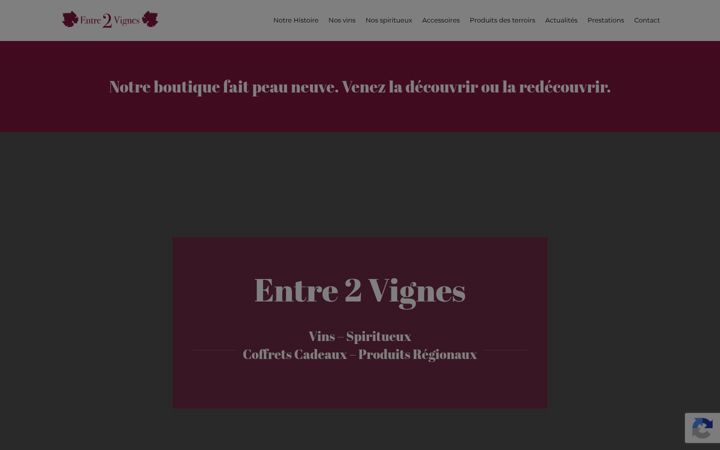 Screenshot ta' entre2vignes.fr