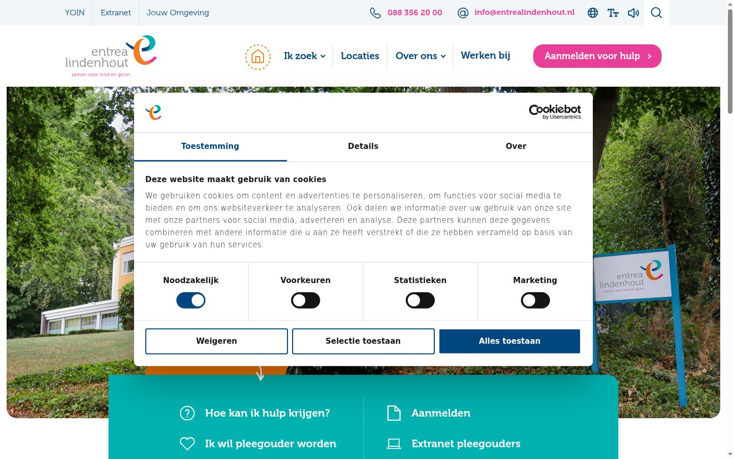 Zrzut ekranu banera zgody wyświetlanego przed jakąkolwiek interakcją