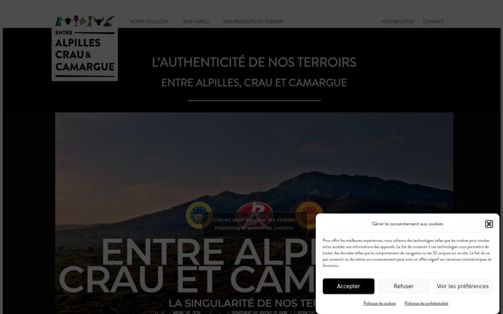 Screenshot of entrealpillescrauetcamargue.com