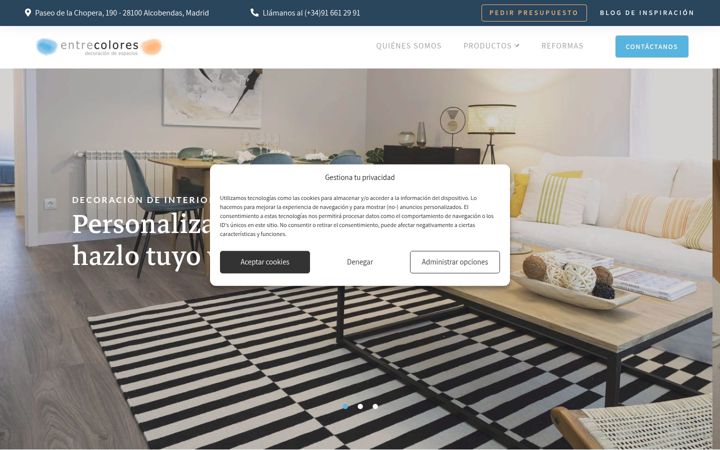 Screenshot of entrecolores.com