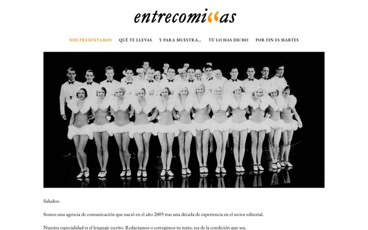 Snímek obrazovky entrecomillas.eu