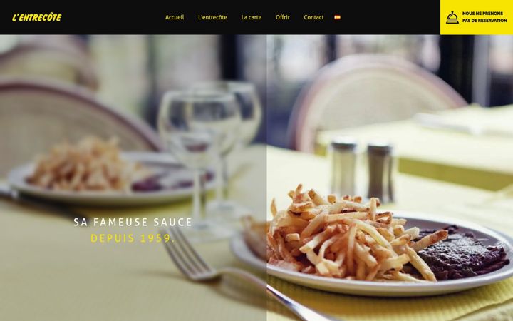 Screenshot ta' entrecote.fr