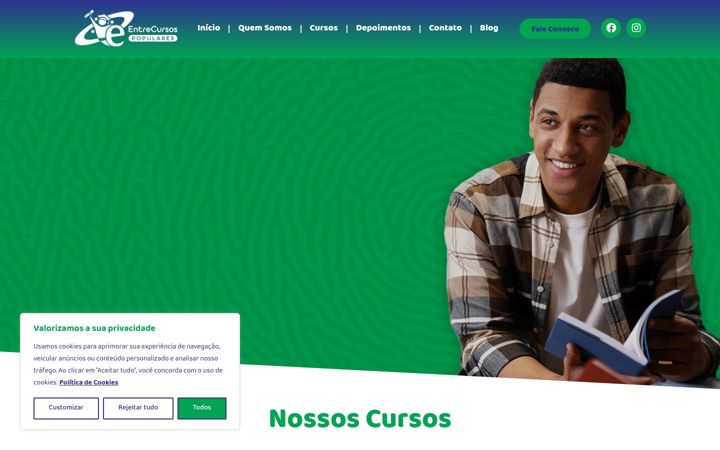 Screenshot von entrecursos.com.br