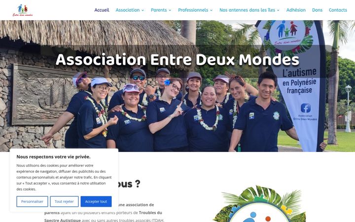 Screenshot of entredeuxmondespolynesie.com