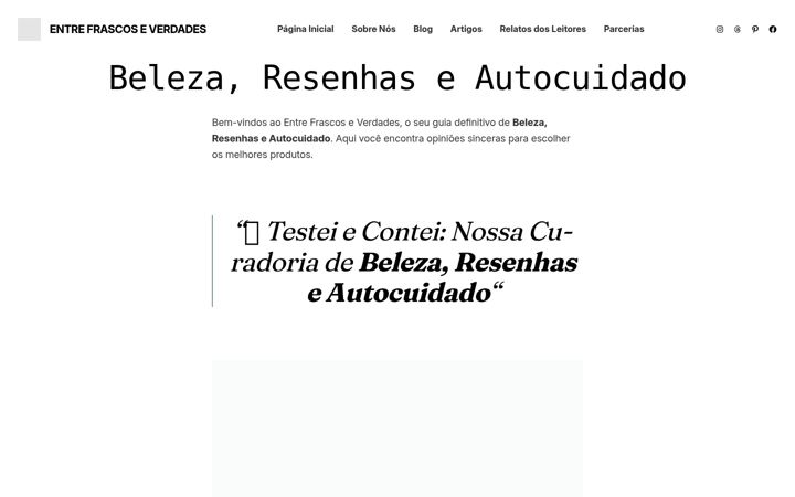 Screenshot von entrefrascoseverdades.com.br