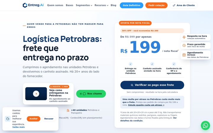 Screenshot di entreg.ai