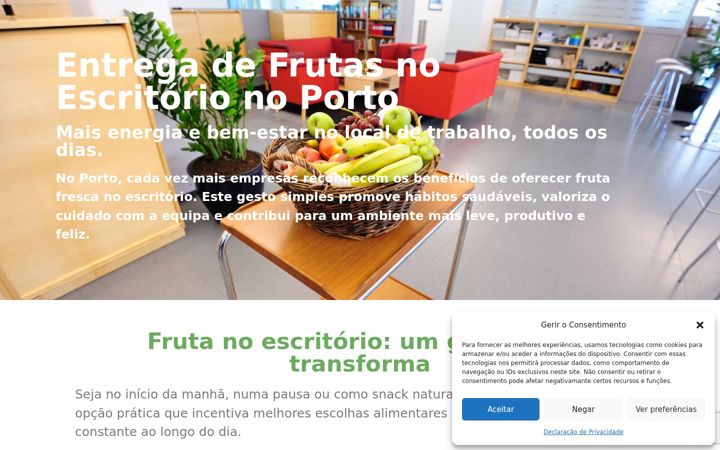 Screenshot of entregadefrutasnoescritorioporto.com