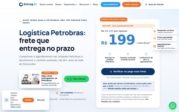 Screenshot von entregaiexpress.com.br