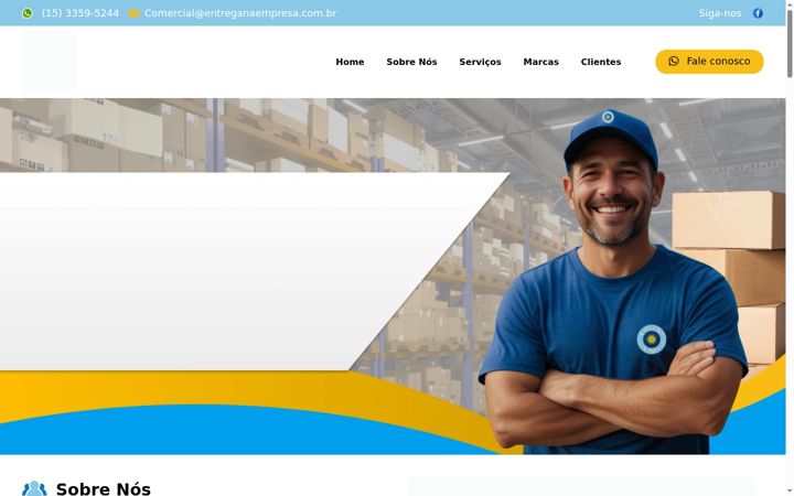 Screenshot von entreganaempresa.com.br