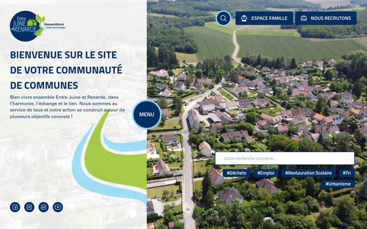 Captură de ecran a entrejuineetrenarde.org
