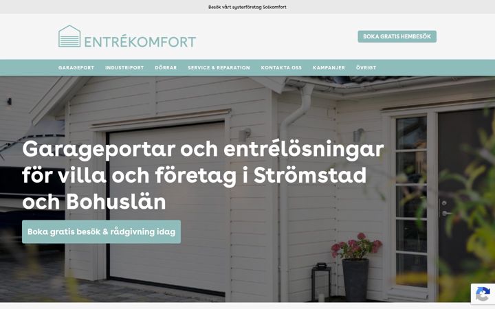 Screenshot von entrekomfort.se