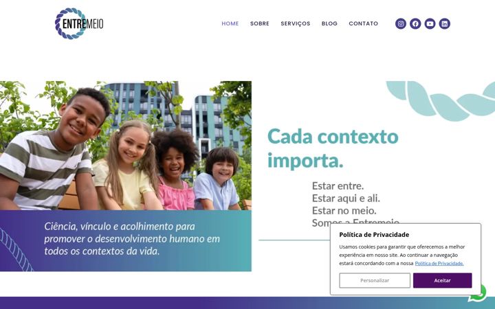 Screenshot von entremeioic.com.br