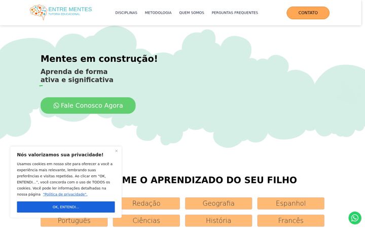 Screenshot von entrementestutoria.com.br