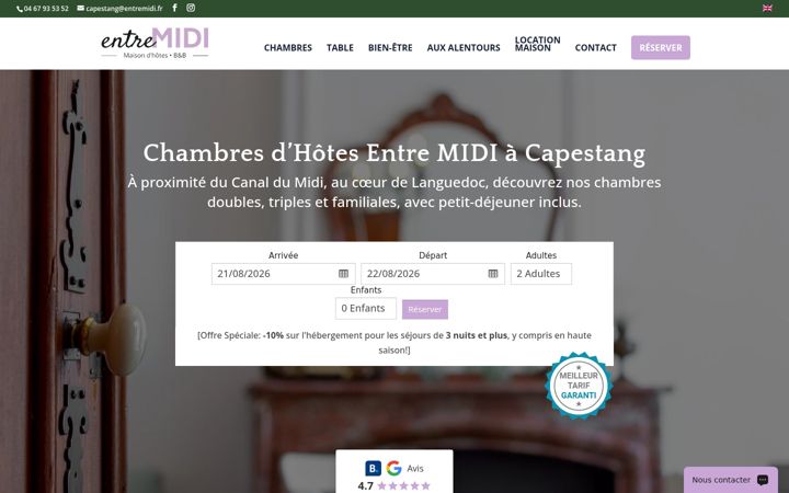 Screenshot di entremidi.fr