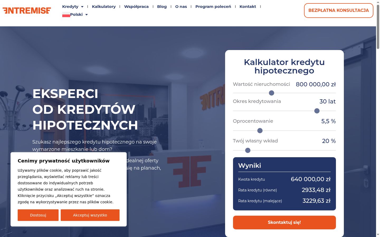 Screenshot tal-banner tal-kunsens muri qabel kwalunkwe interazzjoni