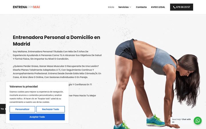 Screenshot του entrenaconmai.es