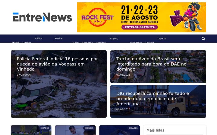Screenshot von entrenews.com.br