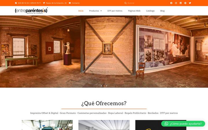 Screenshot stránky entreparentesis.es