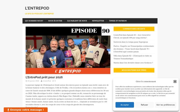 Screenshot di entrepod.fr
