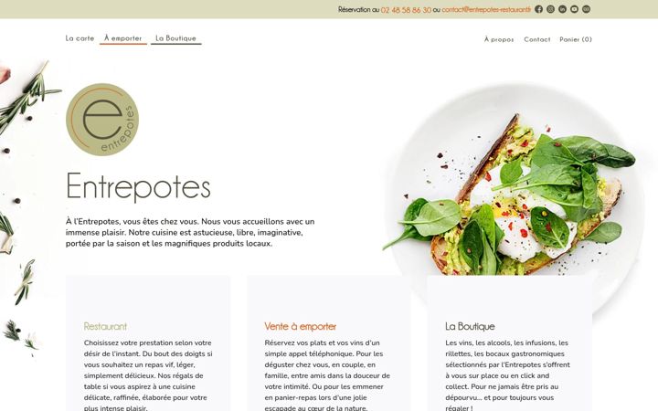 Screenshot di entrepotes-restaurant.fr
