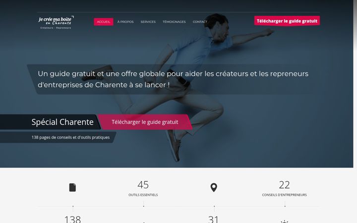 Screenshot di entreprendre-charente.fr