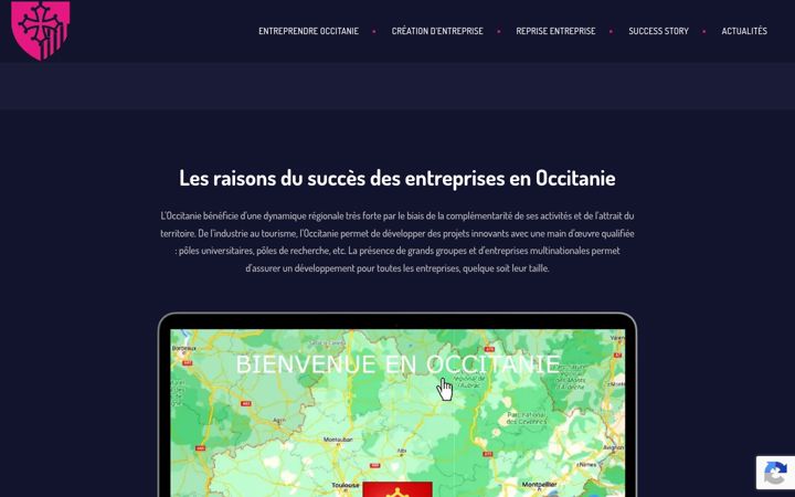 Screenshot di entreprendre-occitanie.fr