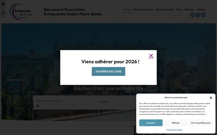 Screenshot di entreprendreoullinspierrebenite.fr