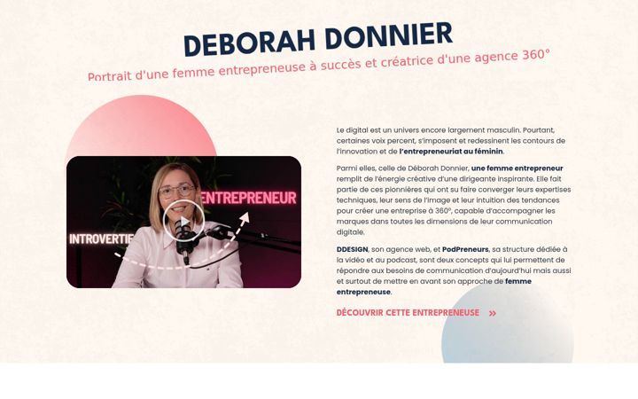 Screenshot di entrepreneuse.fr