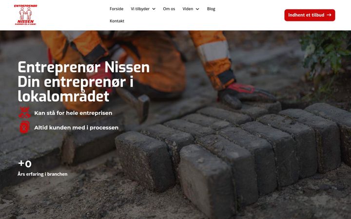 Screenshot stránky entreprenoernissen.dk