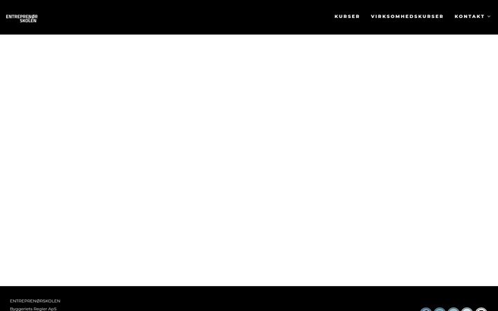 Screenshot stránky entreprenorskolen.dk