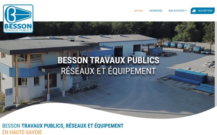 Snímek obrazovky entreprise-besson.fr
