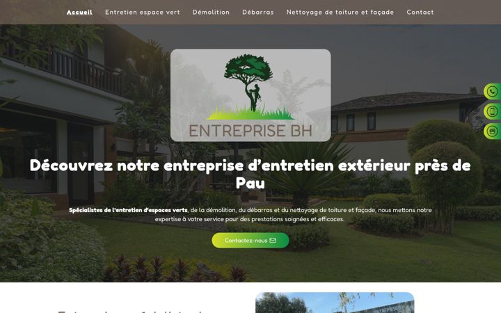 Snímek obrazovky entreprise-bh.fr