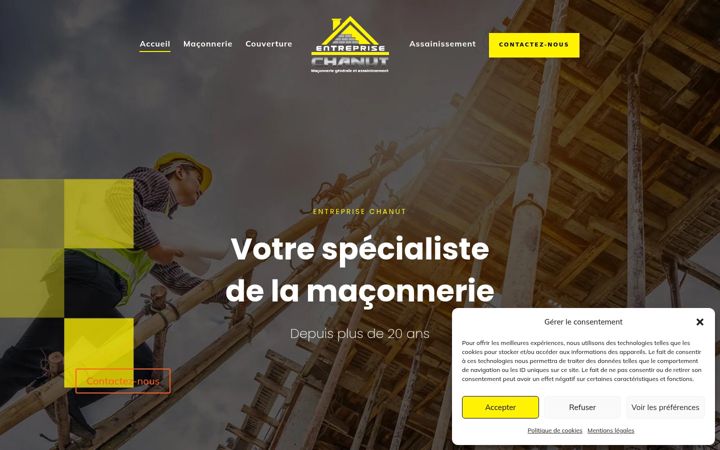 Screenshot di entreprise-chanut.fr